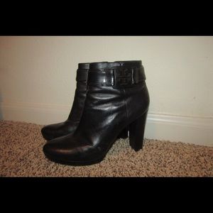 Tory Burch Black Leather Booties